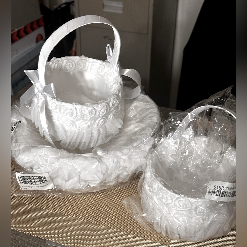 3 Pcs Wedding Ceremony Baskets Wedding Flower Basket